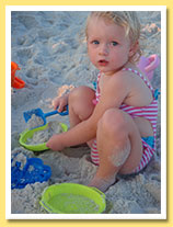 Baby Playing Near Lounge Chair Rentals