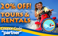 Save 20% on tours and jet ski rentals