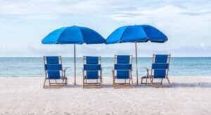 Beach foldout chairs