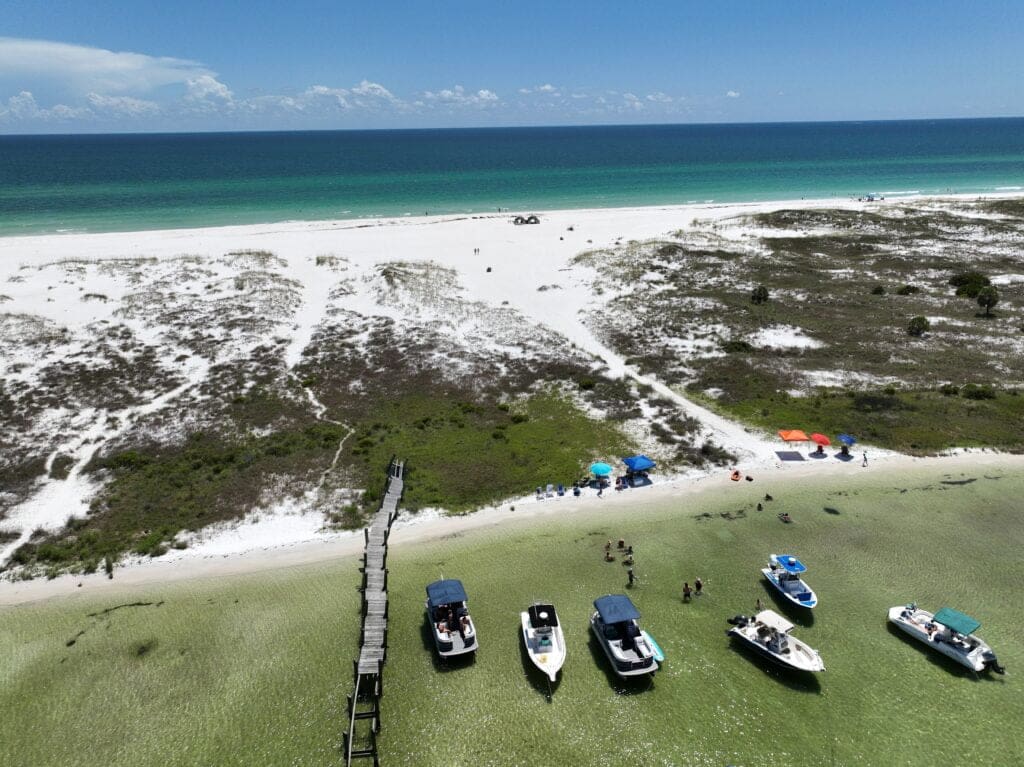 Shell Island Recreational boating information on bookings and availability 